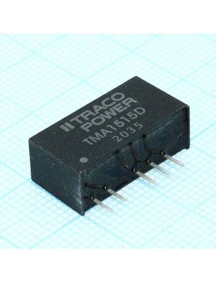 TMA 1515D, преобразователь dc-dc на печатную плату вход 15в двуполярный выход 15в/-15в 0.35a/-0.35a 1вт 5-pin sip, изображение 2