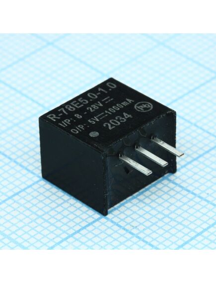 R-78E5.0-1.0, преобразователь dc/dc без изоляции вход 8-28в выход 5в 1a 5вт sip3