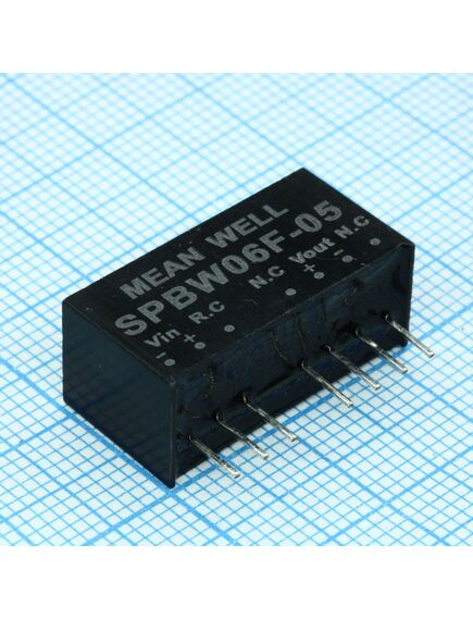 SPBW06F-05, dc-dc, 6вт, uвх=9…36в, выход 5в/1200ма, изоляция 1500в dc, корпус sip8 21.8х9.2х11.1мм, -40°с…+85°с