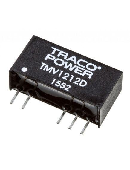 TMV 1212D, преобразователь dc-dc на печатную плату вход 12в двуполярный выход 12в/-12в 0.04a/-0.04a 1вт 5-pin sip