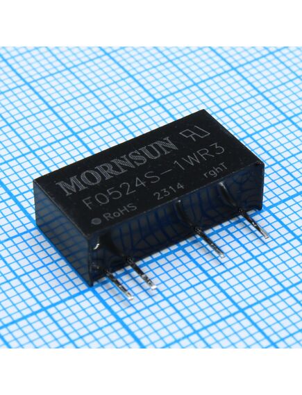 F0524S-1WR3, преобразователь dc\dc мощность, вт: 1 вход 5в выход 24в изоляция: 3000в