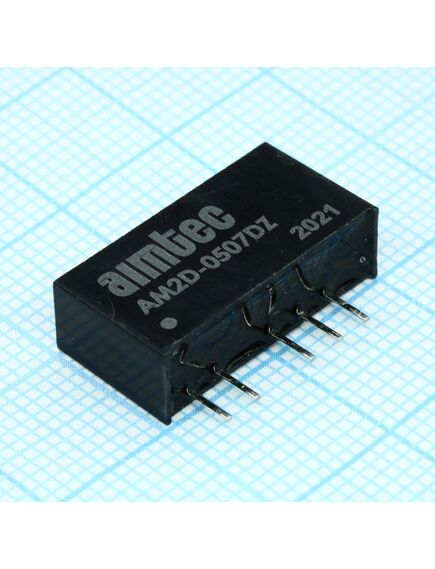 AM2D-0507DZ, dc/dc, 2вт, вход 4.5…5.5в, выход ±7.2в/±0.139а, изоляция 1000в dc, кпд 72%, максимальная емкостная нагрузка не более ±220мкф, sip7, 19.5x6x10мм, -40…85°c, пластик