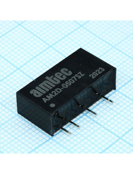 AM2D-0507SZ, dc/dc, 2вт, вход 4.5…5.5в, выход 7.2в/0.278а, изоляция 1000в dc, кпд 80%, максимальная емкостная нагрузка не более 470мкф, sip7, 19.5x6x10мм, -40…85°c, пластик
