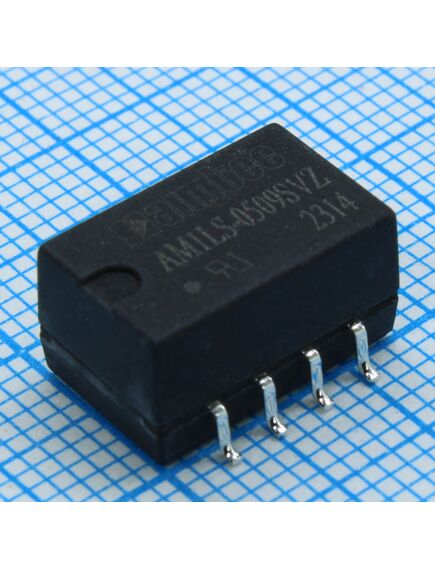 AM1LS-0509SVZ, dc/dc, 1вт, вход 4.5…5.5в, выход 9в/0.11а, изоляция 1500в dc, кпд 83%, максимальная емкостная нагрузка не более 1000мкф, для поверхностного монтажа, 13.2x11.4x7.25мм, -40…105°c, пластик