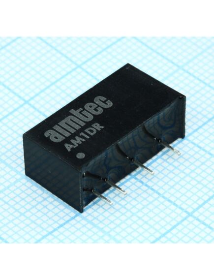 AM1DR-0503SH30JZ, dc/dc, 1вт, вход 4.5…5.5в, выход 3.3в/0.2а, изоляция 3000в dc, кпд 60%, максимальная емкостная нагрузка не более 220мкф, sip7, 19.5x7.2x10мм, -40…85°c, пластик