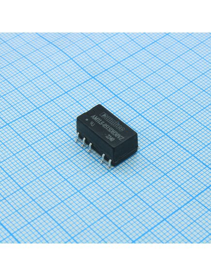 AM1LS-0515DH30VZ, dc/dc, 1вт, вход 4.5…5.5в, выход ±15в/±0.03а, изоляция 3000в dc, кпд 83%, максимальная емкостная нагрузка не более 220мкф, для поверхностного монтажа, 15.24x11.4x7.25мм, -40…105°c, пластик
