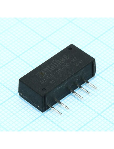 AM1DS-0505D-NZ, dc/dc, 1вт, вход 4.5…5.5в, выход ±5в/±0.1а, изоляция 1500в dc, кпд 80%, максимальная емкостная нагрузка не более ±100мкф, sip7, 19.5x6x9.35мм, -40…105°c, пластик