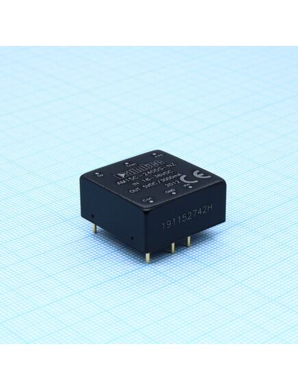 AM15C-2405S-NZ, dc/dc, 15вт, вход 18…36в, выход 5в/3а, изоляция 1500в dc, кпд 90%, максимальная емкостная нагрузка не более 4700мкф, вход on/off, 1x1", 25.4x25.4x11.7мм, -40…95°c, металл