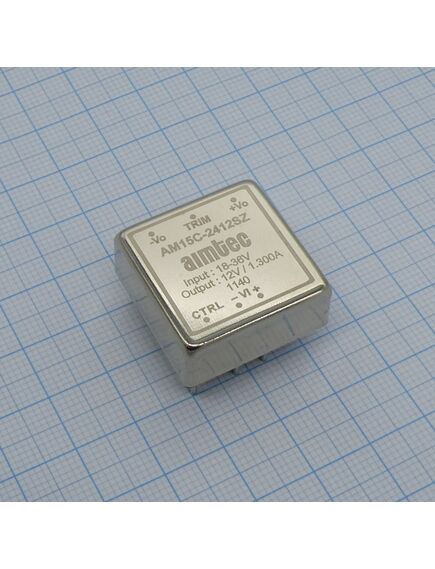 AM20C-2412DZ, dc/dc, 20вт, вход 18…36в, выход ±12в/±0.833а, изоляция 1600в dc, кпд 89%, максимальная емкостная нагрузка не более ±470мкф, вход on/off, 1x1", 25.4x25.4x10.4мм, -40…75°c, металл