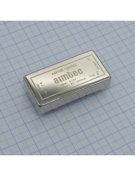 AM15E-4812SZ, dc/dc, 15вт, вход 36…72в, выход 12в/1.25а, изоляция 1500в dc, кпд 86%, максимальная емкостная нагрузка не более 1000мкф, 2x1", 50.8x25.4x10.16мм, -40…85°c, металл