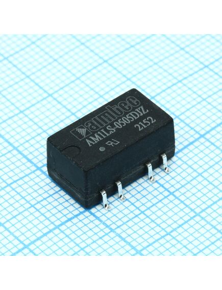 AM1LS-0505DJZ, dc/dc, 1вт, вход 4.5…5.5в, выход ±5в/±0.01…0.1а, изоляция 1500в dc, кпд 83%, максимальная емкостная нагрузка не более ±1200мкф, для поверхностного монтажа, 15.24x11.4x7.25мм, -40…105°c, пластик