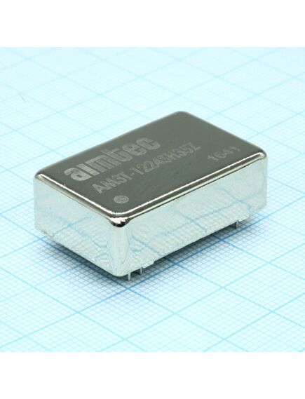 AM3T-1224SH35Z, dc/dc, 3вт, вход 9…18в, выход 24в/0.125а, изоляция 3500в dc, кпд 80%, максимальная емкостная нагрузка не более 22мкф, dip24, 31.75x20.32x10.16мм, -40…85°c, металл, изображение 2