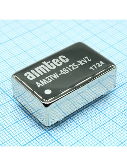 AM3TW-4812S-RVZ, преобразователь dc/dc, 3вт, вход 18…75в, выход 12в/0.25а