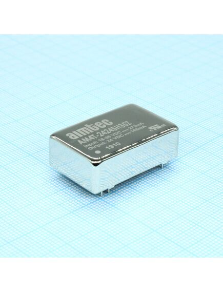 AM4T-2424SH35Z, dc/dc, 4вт, вход 18…36в, выход 24в/0.167а, изоляция 3500в dc, кпд 85%, максимальная емкостная нагрузка не более 47мкф, dip24, 31.75x20.32x10.16мм, -40…85°c, металл