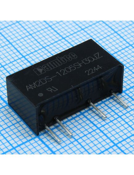 AM2DS-1205SH30JZ, dc/dc, 2вт, вход 10.8…13.2в, выход 5в/0.04…0.4а, изоляция 3000в dc, кпд 82%, максимальная емкостная нагрузка не более 2400мкф, sip7, 19.65x7.05x10.16мм, -40…105°c, пластик