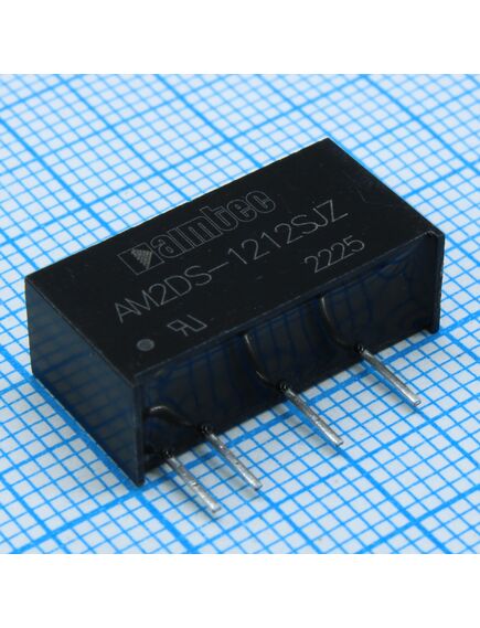 AM2DS-1212SJZ, dc/dc, 2вт, вход 10.8…13.2в, выход 12в/0.017…0.167а, изоляция 3000в dc, кпд 84%, максимальная емкостная нагрузка не более 560мкф, sip7, 19.65x7.05x10.16мм, -40…105°c, пластик