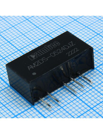 AM2DS-0524DJZ, dc/dc, 2вт, вход 4.5…5.5в, выход ±24в/±0.004…0.042а, изоляция 1000в dc, кпд 86%, максимальная емкостная нагрузка не более ±100мкф, sip7, 19.65x7.05x10.16мм, -40…105°c, пластик