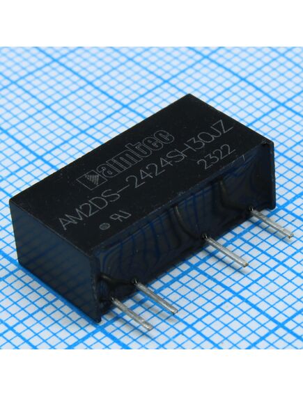 AM2DS-2424SH30JZ, dc/dc, 2вт, вход 21.6…26.4в, выход 24в/0.008…0.083а, изоляция 3000в dc, кпд 86%, максимальная емкостная нагрузка не более 220мкф, sip7, 19.65x7.05x10.16мм, -40…105°c, пластик