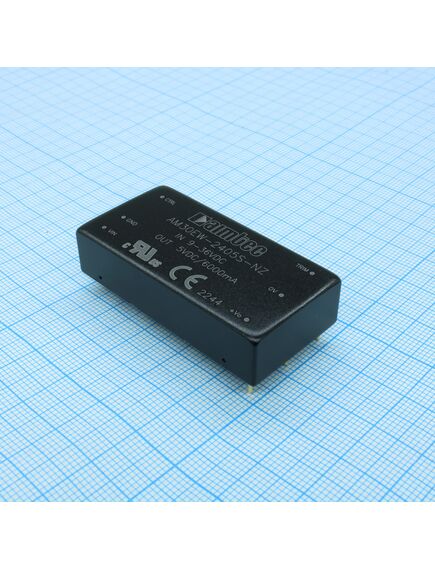 AM30EW-2405S-NZ, dc/dc, 30вт, вход 9…36в, выход 5в/6а, изоляция 1600в dc, кпд 88%, максимальная емкостная нагрузка не более 10000мкф, вход on/off, 2x1", 50.8x25.4x11.8мм, -40…75°c, металл