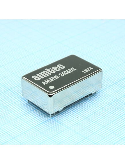 AM3TW-2405DZ, dc/dc, 3вт, вход 9…36в, выход ±5в/±0.3а, изоляция 1500в dc, кпд 78%, максимальная емкостная нагрузка не более ±220мкф, dip24, 31.75x20.32x10.16мм, -40…85°c, металл