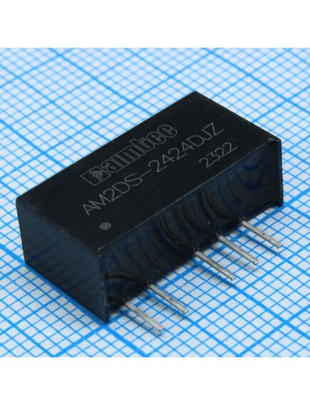 AM2DS-2424DJZ, dc/dc, 2вт, вход 21.6…26.4в, выход ±24в/±0.004…0.042а, изоляция 1500в dc, кпд 83%, максимальная емкостная нагрузка не более ±100мкф, sip7, 19.65x7.05x10.16мм, -40…105°c, пластик