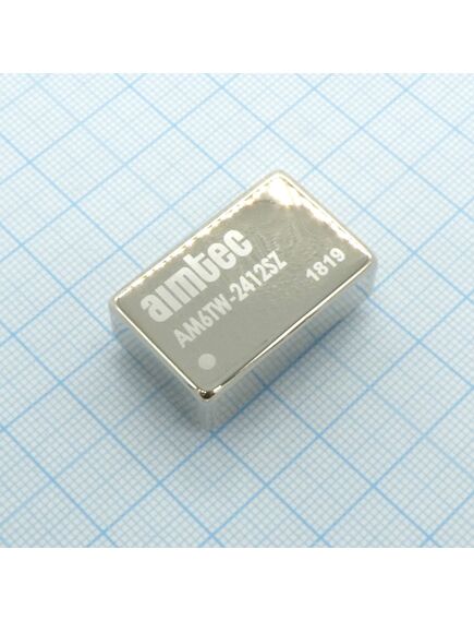 AM6TW-2412SZ, dc/dc, 6вт, вход 9…36в, выход 12в/0.5а, изоляция 1500в dc, кпд 82%, максимальная емкостная нагрузка не более 330мкф, dip24, 31.75x20.32x10.16мм, -40…85°c, металл, изображение 2