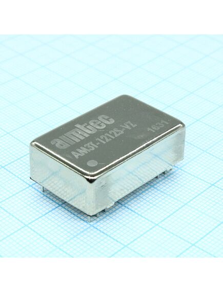 AM3T-1212S-VZ, dc/dc, 3вт, вход 9…18в, выход 12в/0.25а, изоляция 1500в dc, кпд 79%, максимальная емкостная нагрузка не более 470мкф, dip24, 31.75x20.32x10.16мм, -40…85°c, металл, изображение 2
