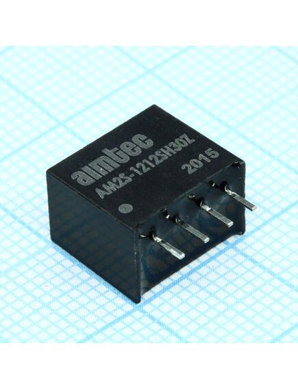 AM2S-1212SH30Z, dc/dc, 2вт, вход 10.8…13.2в, выход 12в/0.167а, изоляция 3000в dc, кпд 85%, максимальная емкостная нагрузка не более 470мкф, sip4, 11.68x7.5x10.15мм, -40…85°c, пластик, изображение 2