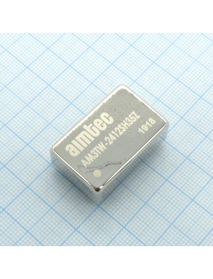 AM3TW-2412SH35Z, dc/dc, 3вт, вход 9…36в, выход 12в/0.25а, изоляция 3500в dc, кпд 80%, максимальная емкостная нагрузка не более 68мкф, dip24, 31.75x20.32x10.16мм, -40…85°c, металл, изображение 2