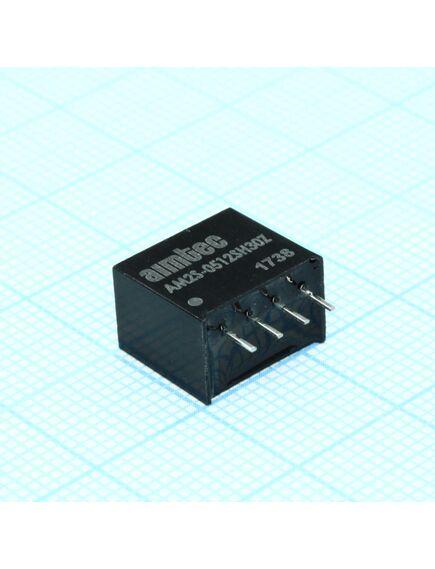 AM2S-0512SH30Z, dc/dc, 2вт, вход 4.5…5.5в, выход 12в/0.167а, изоляция 3000в dc, кпд 84%, максимальная емкостная нагрузка не более 470мкф, sip4, 11.68x7.5x10.15мм, -40…85°c, пластик, изображение 2