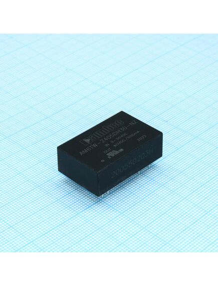 AM6TW-2405DH30-NZ, dc/dc, 6вт, вход 9…36в, выход ±5в/±0.6а, изоляция 3000в dc, кпд 82%, максимальная емкостная нагрузка не более ±680мкф, dip24, 31.6x20.3x10.2мм, -40…85°c, пластик