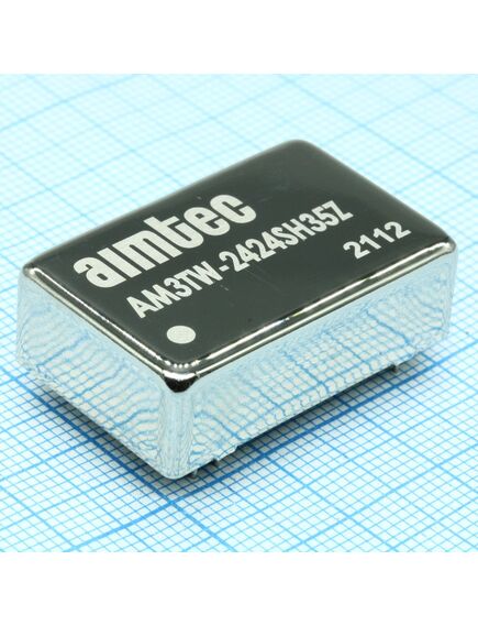 AM3TW-2424SH35Z, dc/dc, 3вт, вход 9…36в, выход 24в/0.125а, изоляция 3500в dc, кпд 80%, максимальная емкостная нагрузка не более 22мкф, dip24, 31.75x20.32x10.16мм, -40…85°c, металл