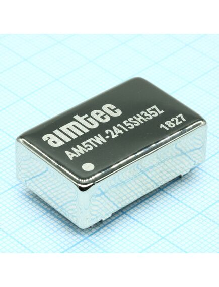 AM5TW-2415SH35Z, dc/dc, 5вт, вход 9…36в, выход 15в/0.333а, изоляция 3500в dc, кпд 82%, максимальная емкостная нагрузка не более 68мкф, dip24, 31.75x20.32x10.16мм, -40…85°c, металл, изображение 2