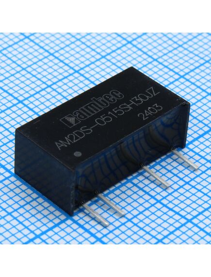 AM2DS-0515SH30JZ, dc/dc, 2вт, вход 4.5…5.5в, выход 15в/0.013…0.133а, изоляция 3000в dc, кпд 86%, максимальная емкостная нагрузка не более 560мкф, sip7, 19.65x7.05x10.16мм, -40…105°c, пластик
