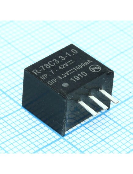 R-78C3.3-1.0, преобразователь dc/dc, на печатную плату вход 3,3в выход 3.3в 1a 3-pin sip туба