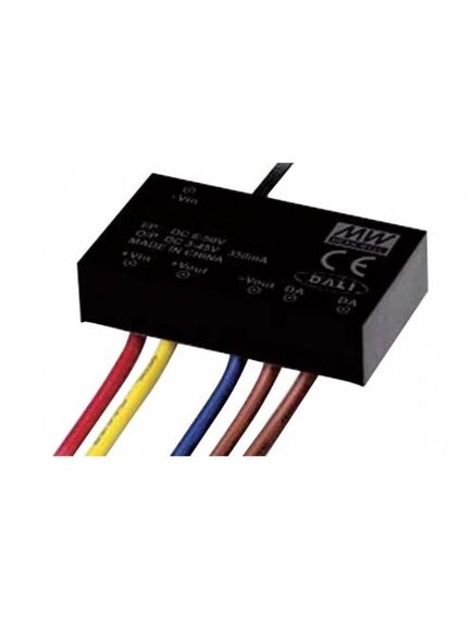 LDD-1400H-WDA, dc/dc led понижающий, вход 6…40в, выход 3…36в/1.4а, кпд до 95%, dali, 40.6x23.5x10.1мм, проводные выводы, -40…65°c, пластик