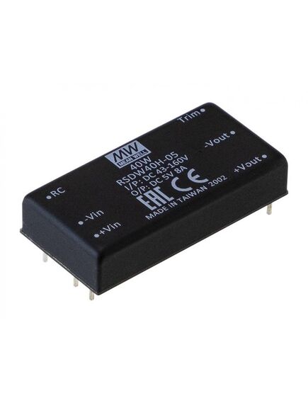 RSDW40H-05, преобразователь dc-dc на печатную плату вход 40-160в выход 5в 8a 40вт