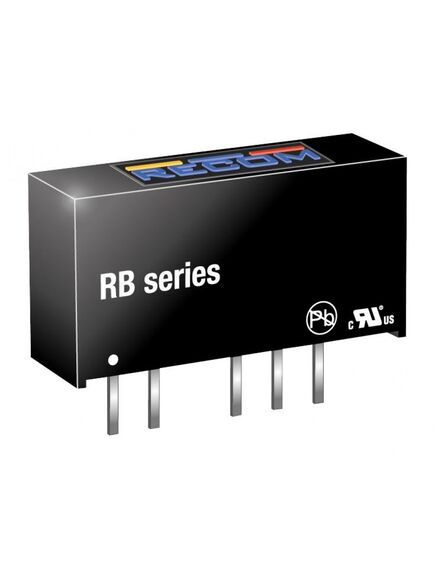 RB-1212D, преобразователь dc-dc на печатную плату вход 12в двуполярный выход 12в/-12в 0.042a/-0.042a 1вт 5-pin sip модуль туба