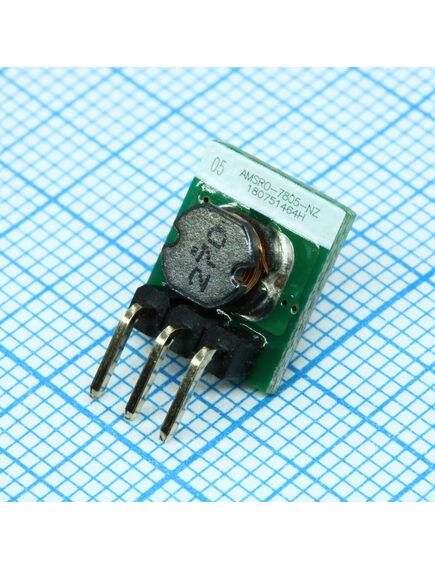 AMSRO-7805-NZ, dc/dc, 2.5вт, вход 6.5…36в, выход 5в/0.5а, без гальваноразвязки, кпд 84…90%, максимальная емкостная нагрузка не более 680мкф, sip3, 10x7.2x11мм, -40…85°c, открытое исполнение