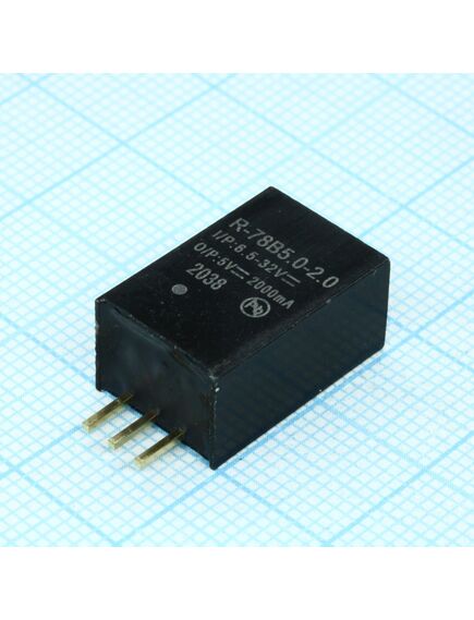 R-78B5.0-2.0, преобразователь dc/dc, на печатную плату вход 24в выход 5в 2а 3-pin sip модульный туба