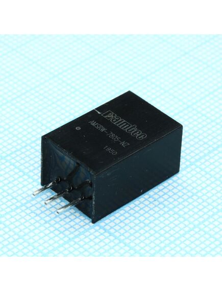 AMSRW-7805-NZ, dc/dc, 2.5вт, вход 9…72в, выход 5в/0.5а, без гальваноразвязки, кпд 81…87%, максимальная емкостная нагрузка не более 100мкф, sip3, 11.5x9.0x17.5мм, -40…85°c, пластик, прямые выводы