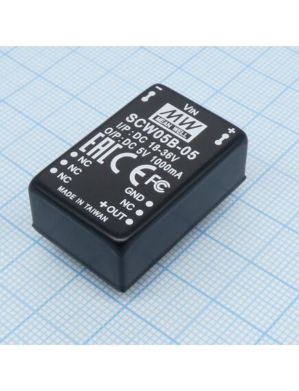 SCW05B-05, dc/dc-conv 18-36v:+5v 1000ma 5w