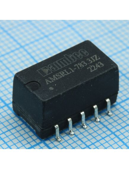 AMSRL1-783.3JZ, dc/dc, 3.3вт, вход 6.5…36в, выход 3.3в/1а, не изолированный, кпд 80…90%, smd, 15.24x11.4x8.25мм, -40…85°c, пластик