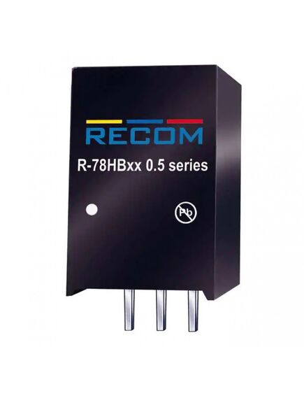 R-78HB5.0-0.5, преобразователь dc/dc, на печатную плату вход 9-72в выход 5в 0.5a 2.5вт