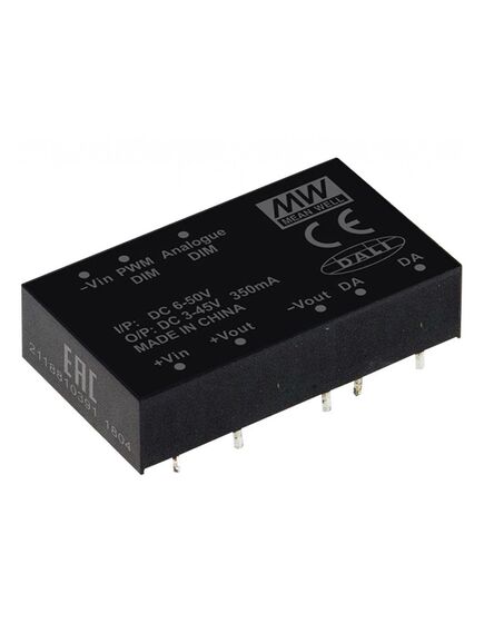 LDD-1400H-DA, dc/dc led понижающий, вход 6…40в, выход 3…36в/1.4а, кпд до 95%, dali, вход on/off/dimm, 40.6x23.5x10.1мм, dip, -40…65°c, пластик