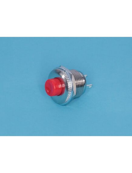 PSW-3-R, кнопка круглая 6мм 220в 0,3а, крепление гайка, нр, красная