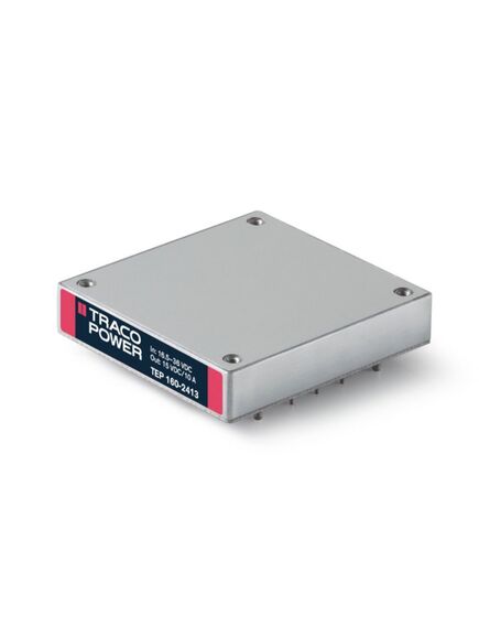 TEP 160-2416WIR, преобразователь dc-dc на шасси модульный вход 24в выход 28v 5a 182вт 9-выводов