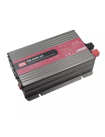PB-600-24, ac/dc зарядное устройство, 28.8v/21a, вход 90…264va c, 47…63гц /127…370в dc, изоляция 3000в ac, pfc, микропроцессорное, для свинцовых (обслуживаемых, гелевых, agm) и li-ion (fe, mn), 230*158*67мм, -20…+60°с
