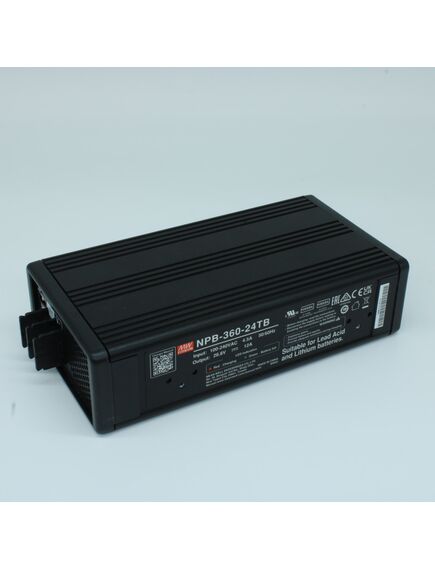 NPB-360-24TB, ac/dc зарядное устройство, 28.8v/12a, вход 90…264va c, 47…63гц /127…370в dc, изоляция 3000в ac, pfc, для свинцовых (обслуживаемых, гелевых, agm) и li-ion (fe, mn), 3 стадии заряда, 182.7*96*49мм, -30…+70°с