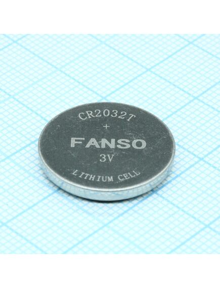 CR2032T, li, mno2 батарея типоразмера r20, 3в, 0.22ач, стандартная форма, -40...85 °c